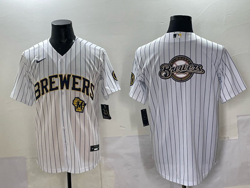 Men Milwaukee Brewers Blank white Nike MLB 2025 Jersey 0023->milwaukee brewers->MLB Jersey